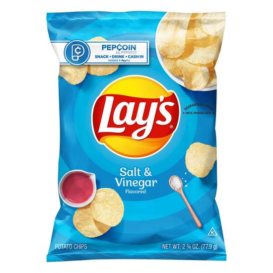 Order Lays Potato Chips Salt & Vinegar Flavored (2.75 oz) food online from Rite Aid store, Yamhill County on bringmethat.com