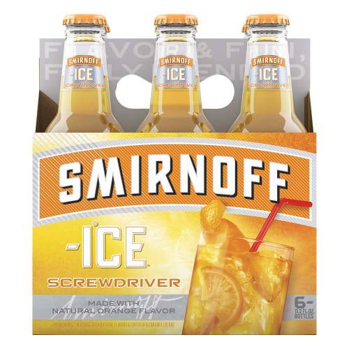 Order Smirnoff · Ice Screwdriver Malt Drink (6 x 11.2 fl oz) bottles  food online from D & B Liquor store, Olmos Park on bringmethat.com