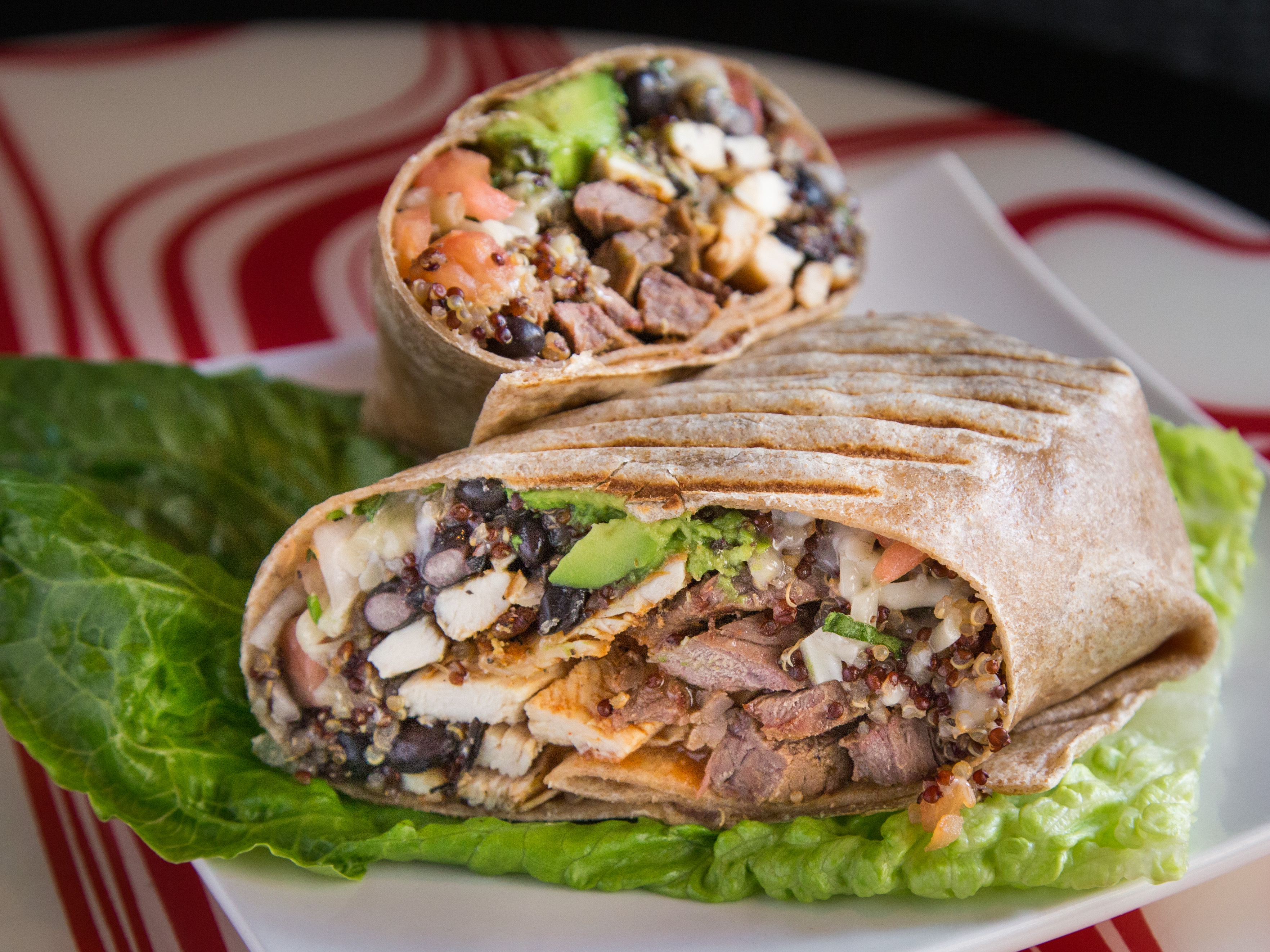 Order 9. Double Protein Burrito food online from Al horno lean mexican kitchen catering store, New York on bringmethat.com