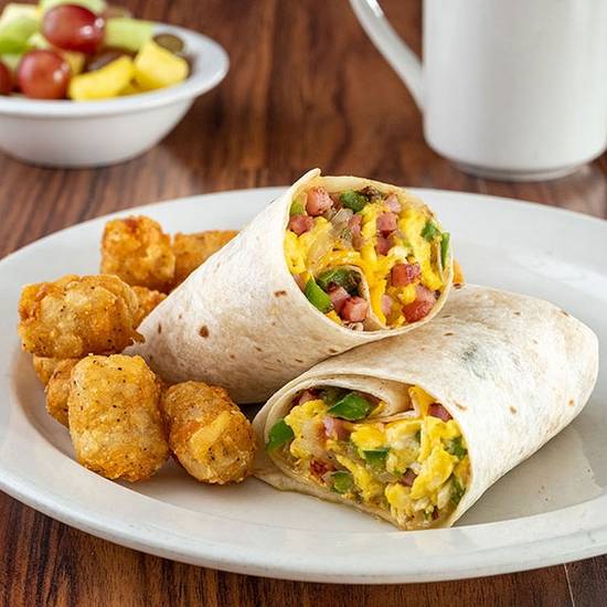 Order Western Omelet Burrito food online from Bagel Deli Cafe store, Clifton on bringmethat.com