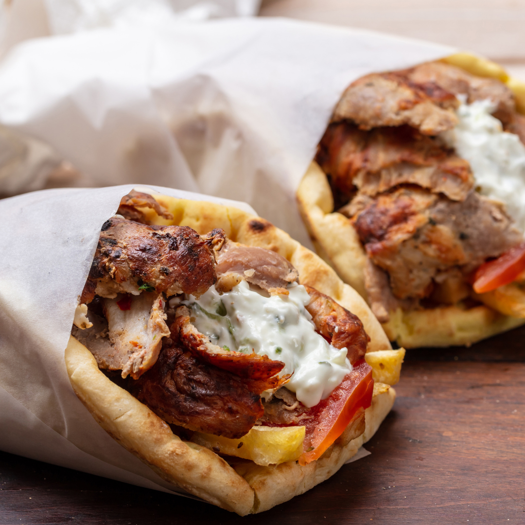 Order Pork Gyro - Sandwich food online from Gyro Jimmys store, Carle Place on bringmethat.com