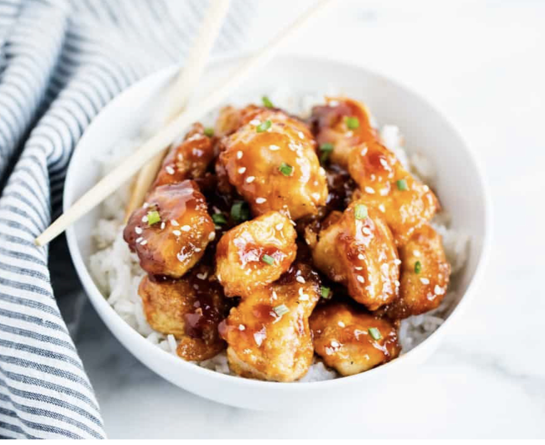 Order S7. Sesame Chicken food online from Joy House store, Long Branch on bringmethat.com