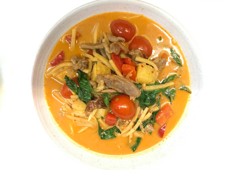 Order DUCK CURRY food online from Kin sushi & thai cuisine store, Chicago on bringmethat.com