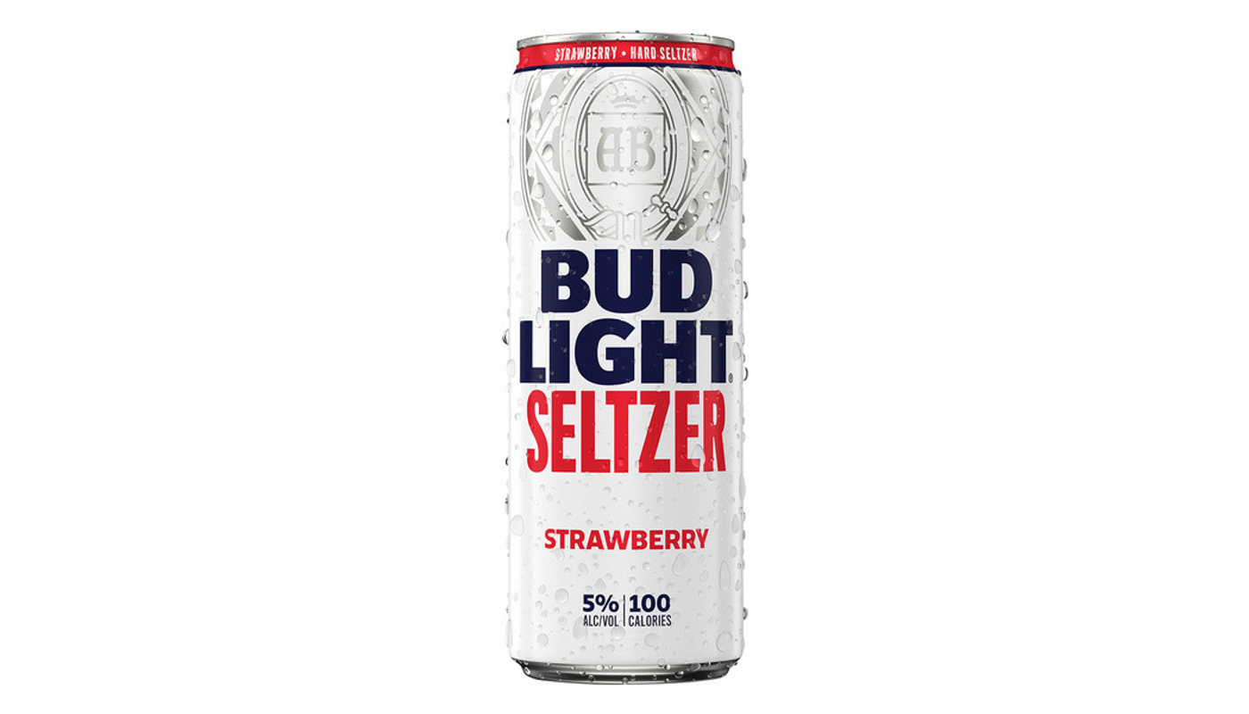 Order Bud Light Strawberry Seltzer 25oz Can food online from Plaza Market store, Baldwin Park on bringmethat.com