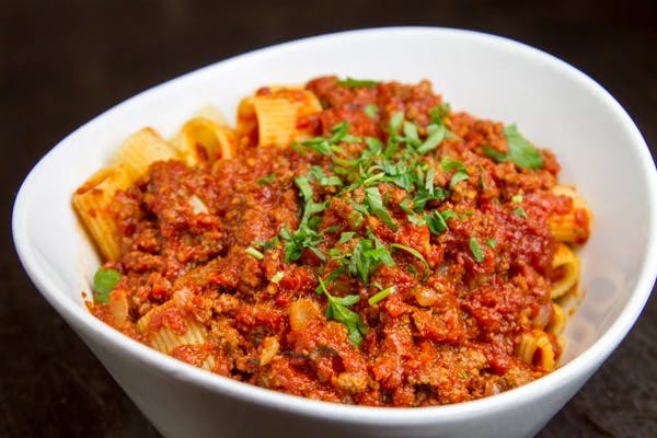 Order Rigatoni Bolognese - Pasta food online from Panini Grill store, Staten Island on bringmethat.com