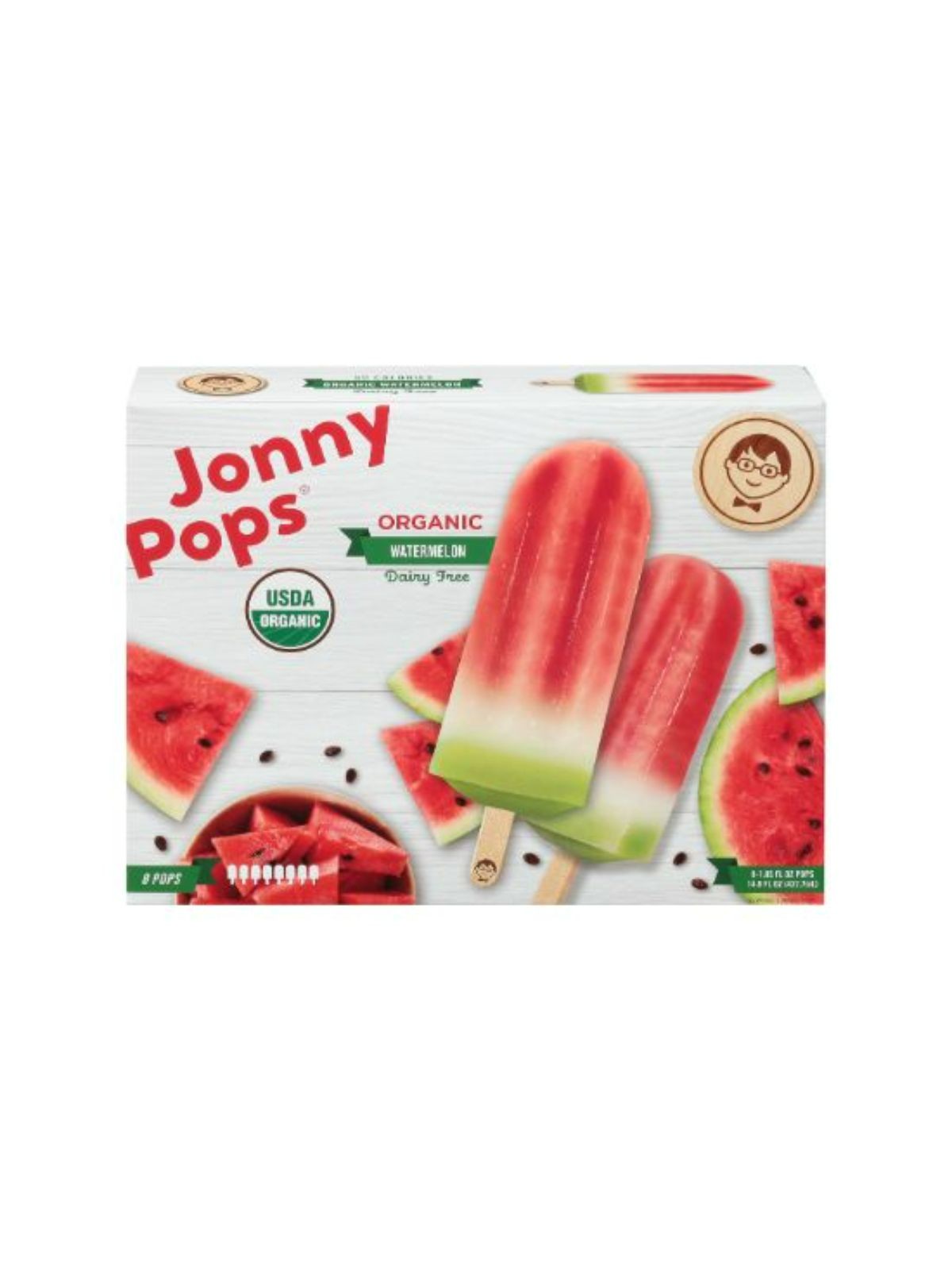 Order Jonny Pops Watermelon Ice Cream Bar (4 bars) food online from Stock-Up Mart store, Minneapolis on bringmethat.com