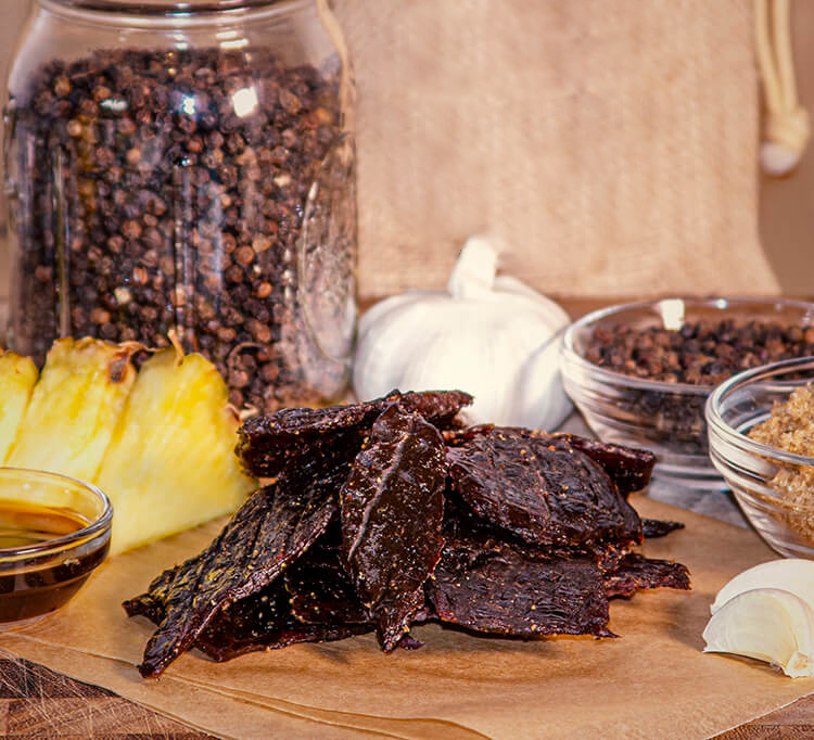 Order Black Peppered Venison Jerky food online from Jed Jerky store, Barstow on bringmethat.com