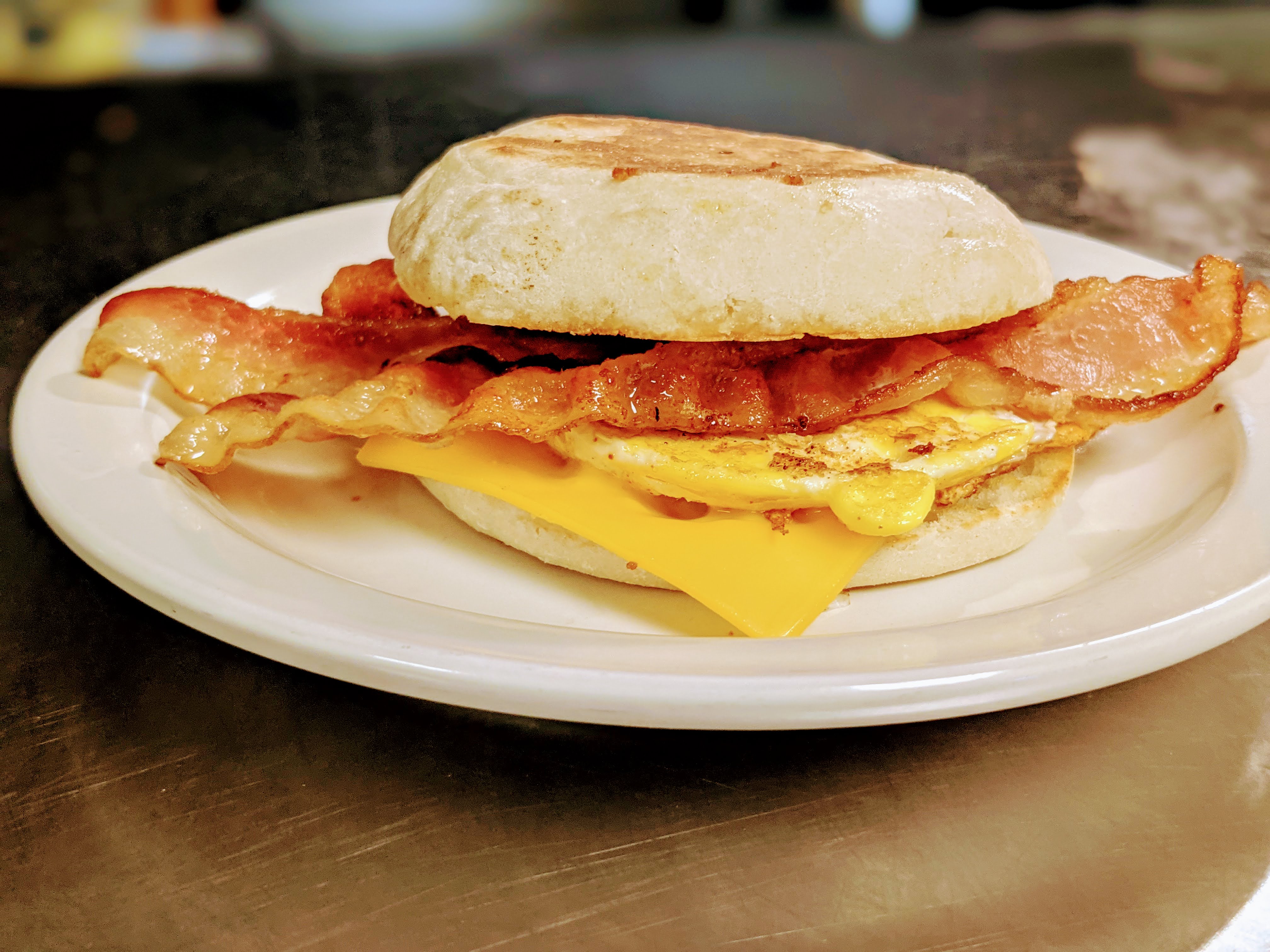 Order Bacon Egg & Cheese BobMuffin food online from Bobert Burgers store, Omaha on bringmethat.com