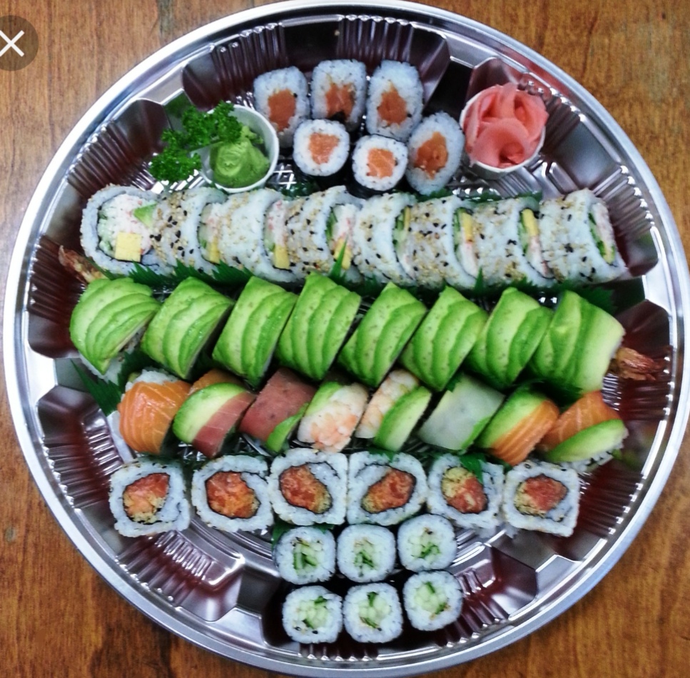 Order Sushi Party Tray For 4 food online from Sakura Sushi store, South Lyon on bringmethat.com
