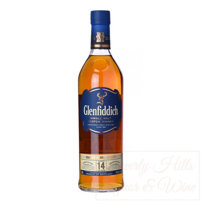 Order Glenfiddich 14 years Bourbon Barrel Reserve 750 ml. food online from Mirage Wine & Liquor store, Palm Springs on bringmethat.com