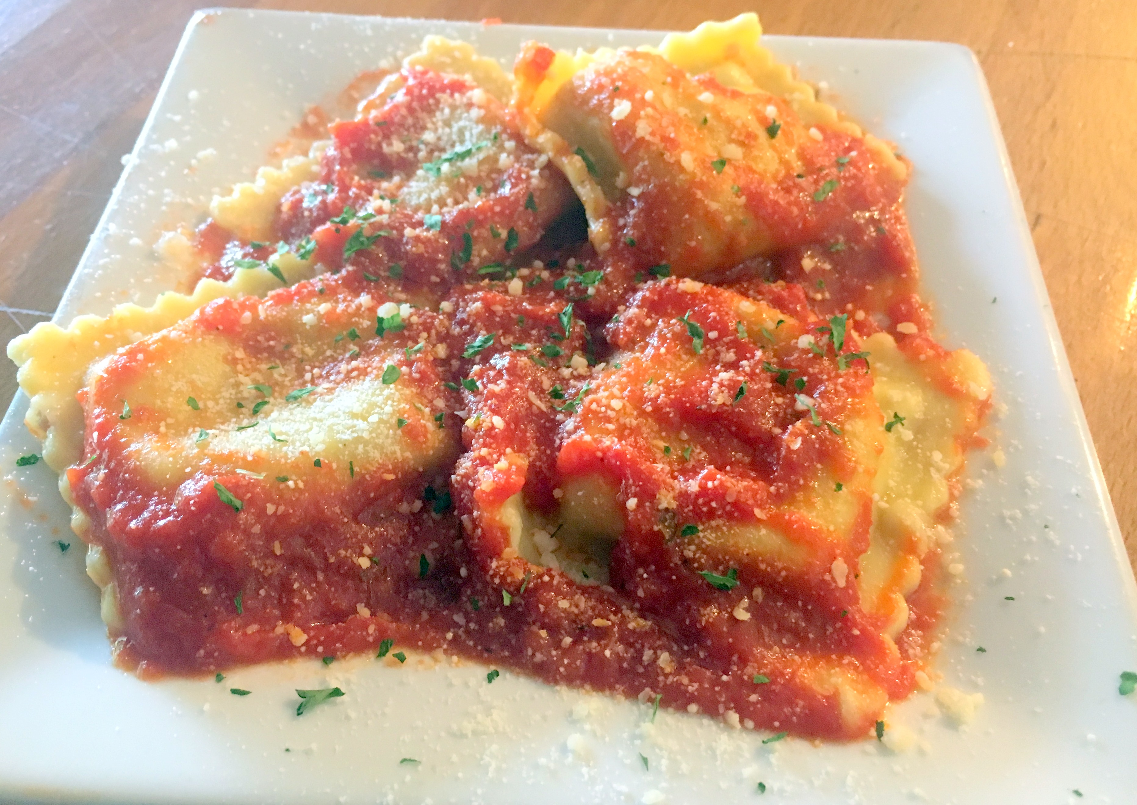 Order Ravioli in Red Sauce food online from Leaning Tower Pizza & Pasta store, Sherman Oaks on bringmethat.com