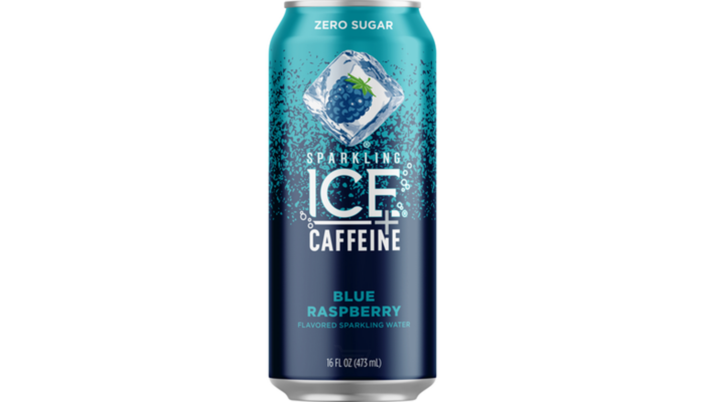 Order Sparkling ICE + Caffeine Blue Raspberry 16oz Can food online from JR Food Mart store, Camarillo on bringmethat.com