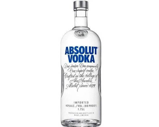 Order Absolut, 1.75L vodka (40.0% ABV) food online from NEWBRIDGE WINES & SPIRITS CORP store, Levittown on bringmethat.com