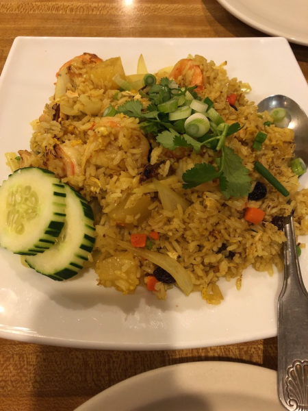 Order 56. Pineapple Fried Rice food online from Thai Kitchen store, Simi Valley on bringmethat.com