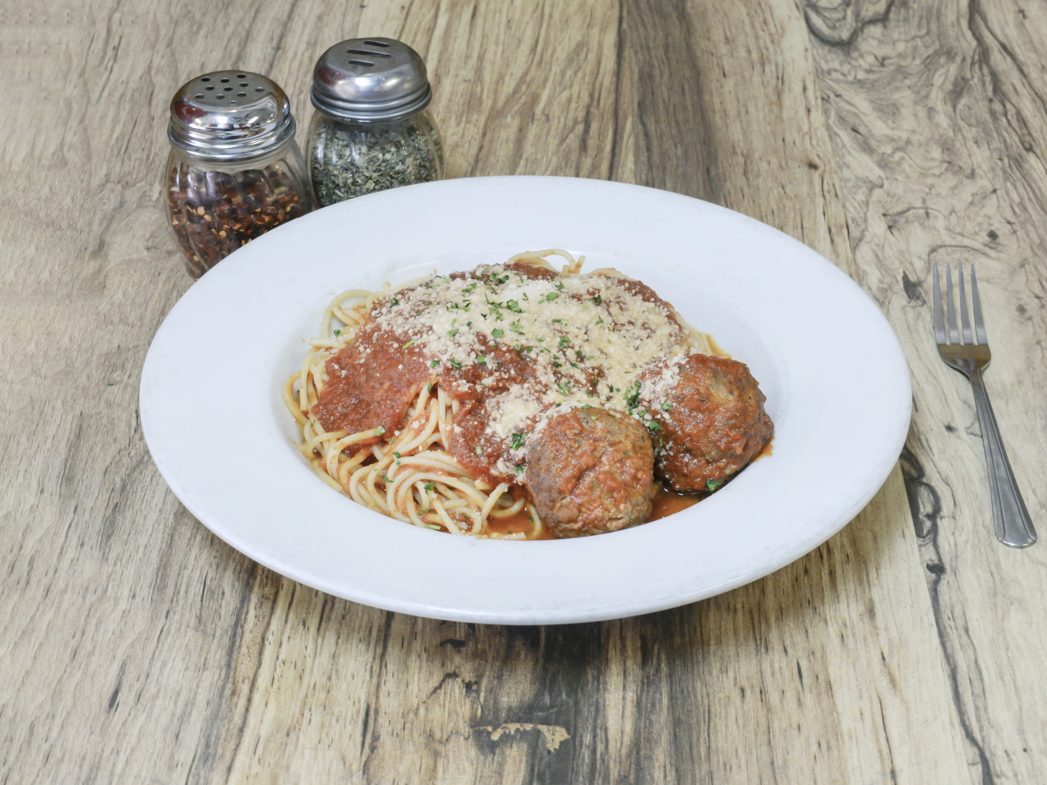 Order Pasta with Meatballs food online from Crust store, Brick on bringmethat.com