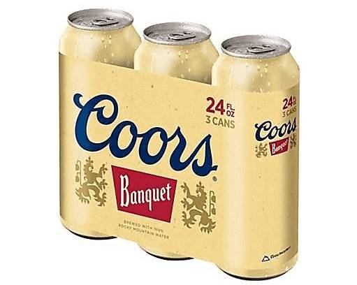 Order Coors Banquet, 3pk-25oz can beer (5% ABV) food online from Fastrip store, Bakersfield on bringmethat.com