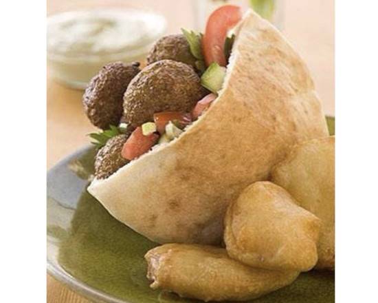 Order Falafel in a Pita food online from J2 PIZZA CAFE & SUSHI BAR store, Brooklyn on bringmethat.com