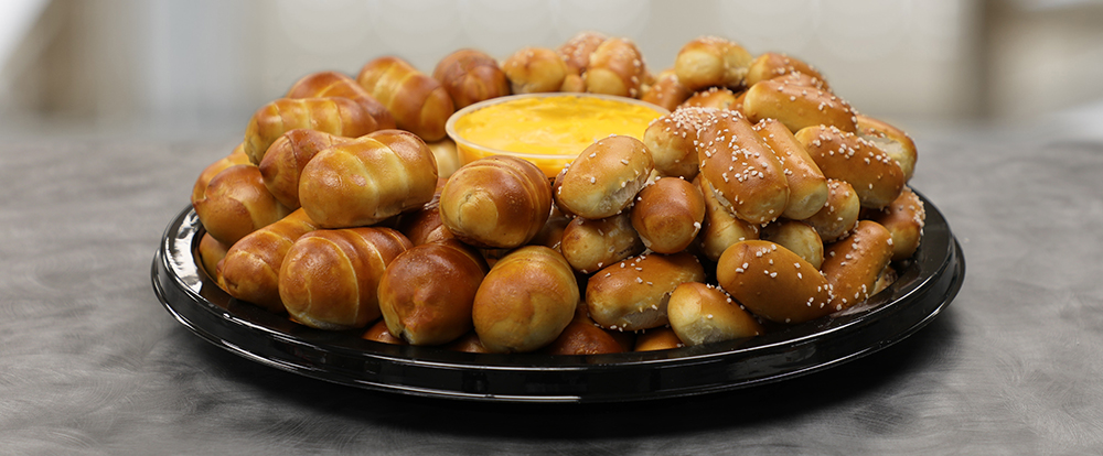 Order Mini Cheeseburgers & Rivets Party Tray food online from Philly Pretzel Factory store, Sea Isle City on bringmethat.com