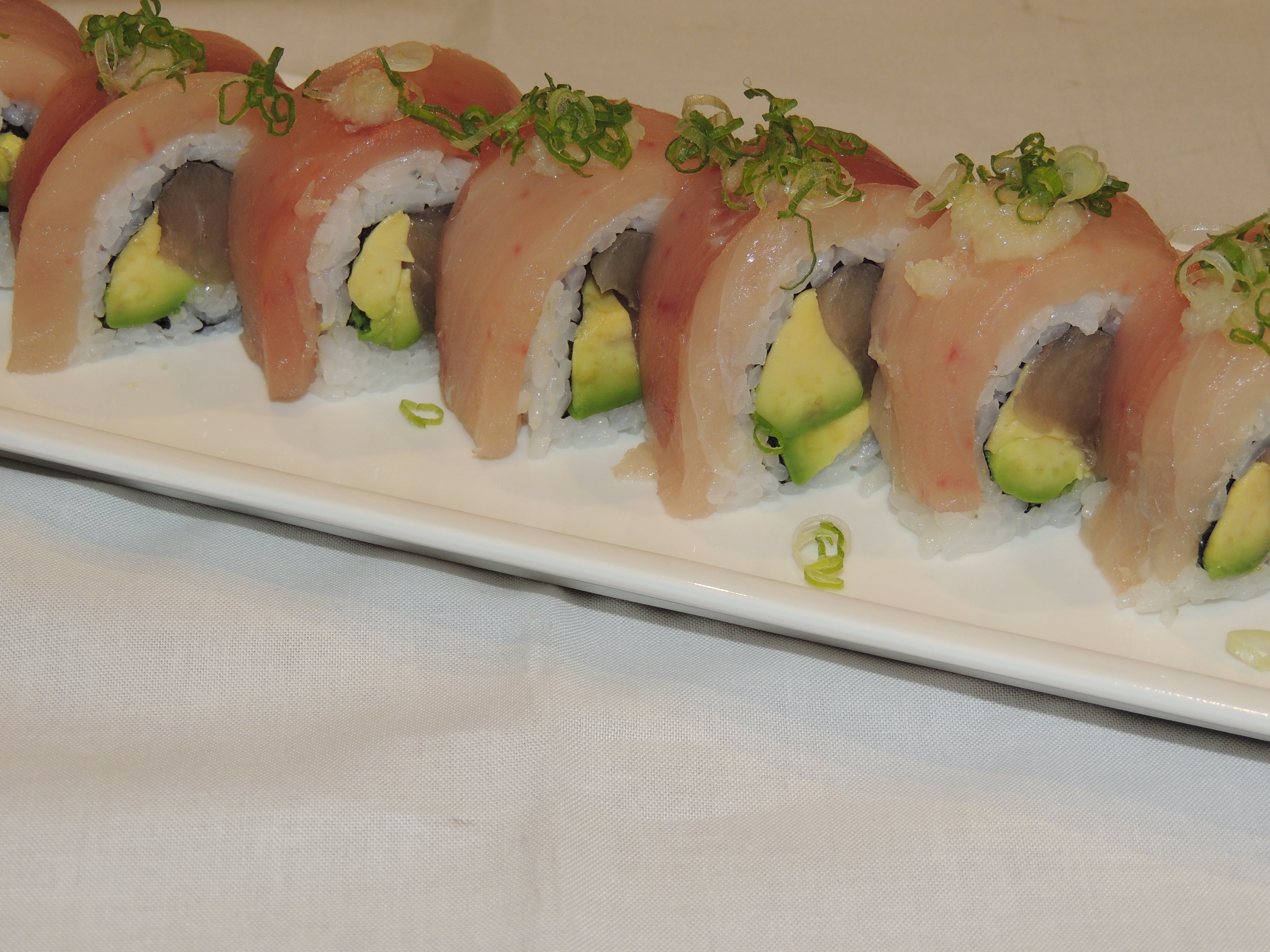 Order Albacore Lover Roll food online from Minami Sushi store, San Leandro on bringmethat.com