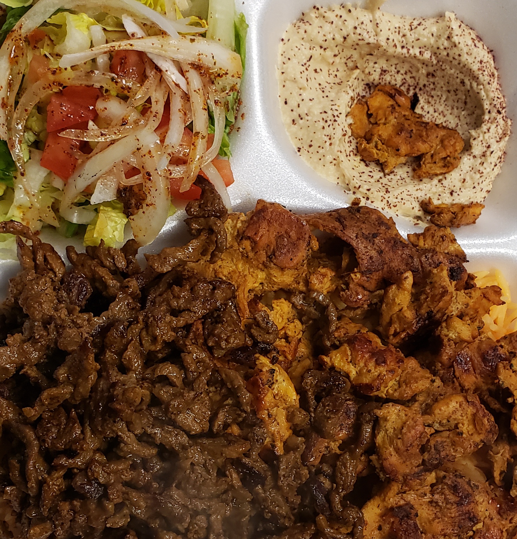 Order Beef & Chicken Shawarma Plate food online from The Grill Effect store, Lisle on bringmethat.com