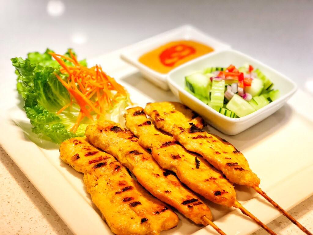 Order 3. Chicken Sa-Te food online from Sawaddee Thai Restaurant store, Las Vegas on bringmethat.com