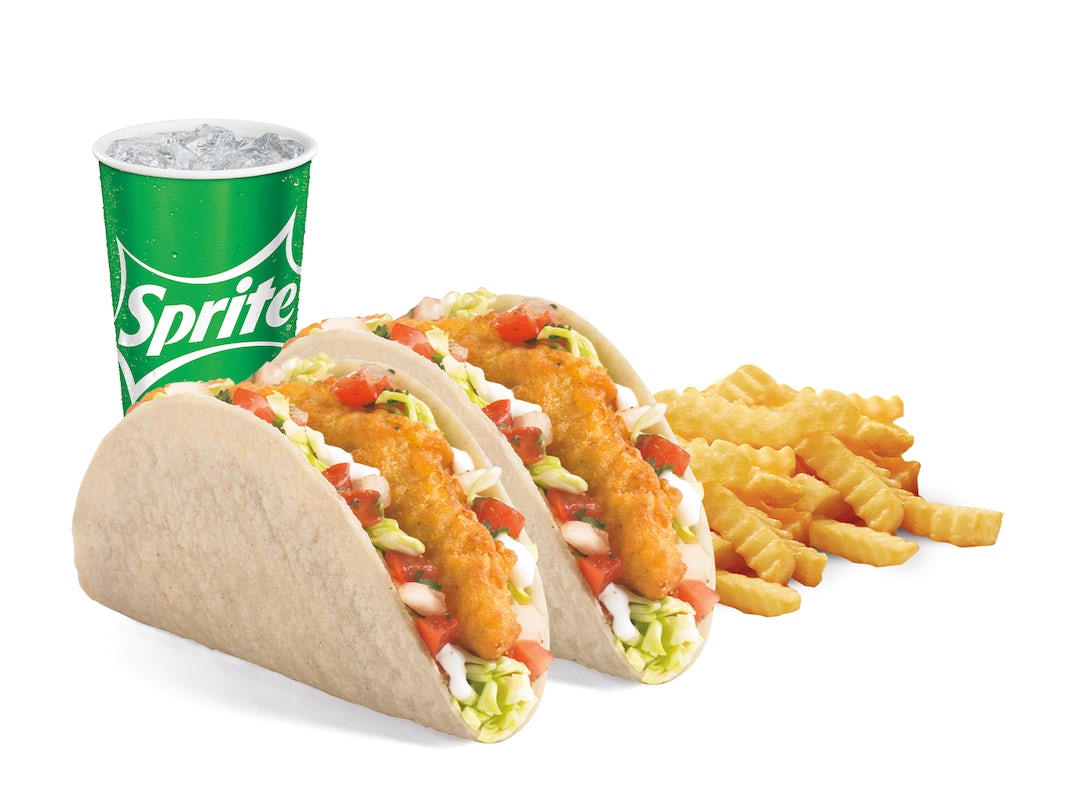Order 2 Beer Battered Fish Tacos Meal food online from Del Taco store, Fontana on bringmethat.com