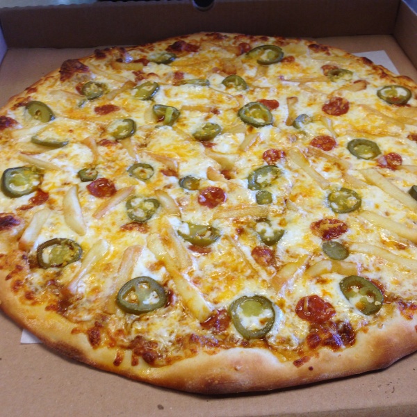 Order Chilli Cheese Fries Pizza food online from Blackstone Pizza store, San Marcos on bringmethat.com