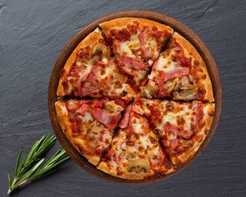 Order 10" Meat Lover's Pizza food online from Express Pie Parlor store, Detroit on bringmethat.com