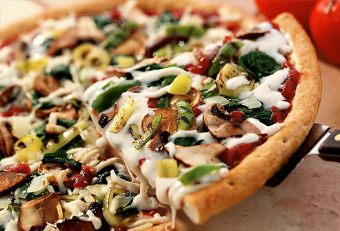 Order 61. Vegetarian Pizza food online from Sal Pizza store, Newport News on bringmethat.com