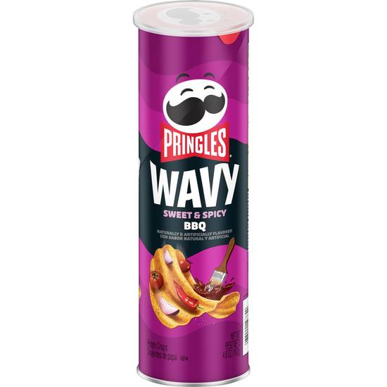 Order Pringles Wavy Sweet & Spicy BBQ Potato Crisps, 4.8 OZ food online from Cvs store, FOUNTAIN VALLEY on bringmethat.com