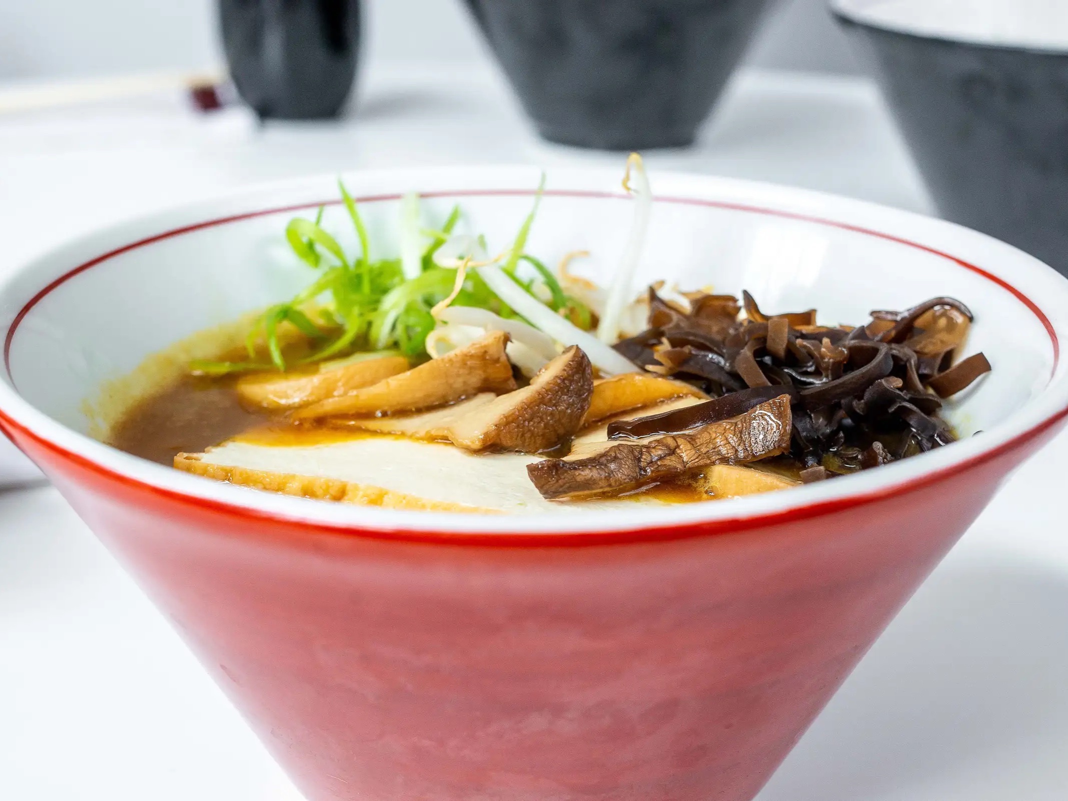 Order Vegetarian curry+ King trumpet mushroom Ramen food online from Ramen Nagomi store, Freehold on bringmethat.com