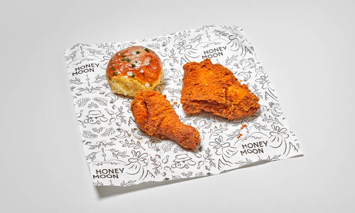 Order 2 pc Dark (drum and thigh) food online from Honeymoon Chicken store, Bethesda on bringmethat.com