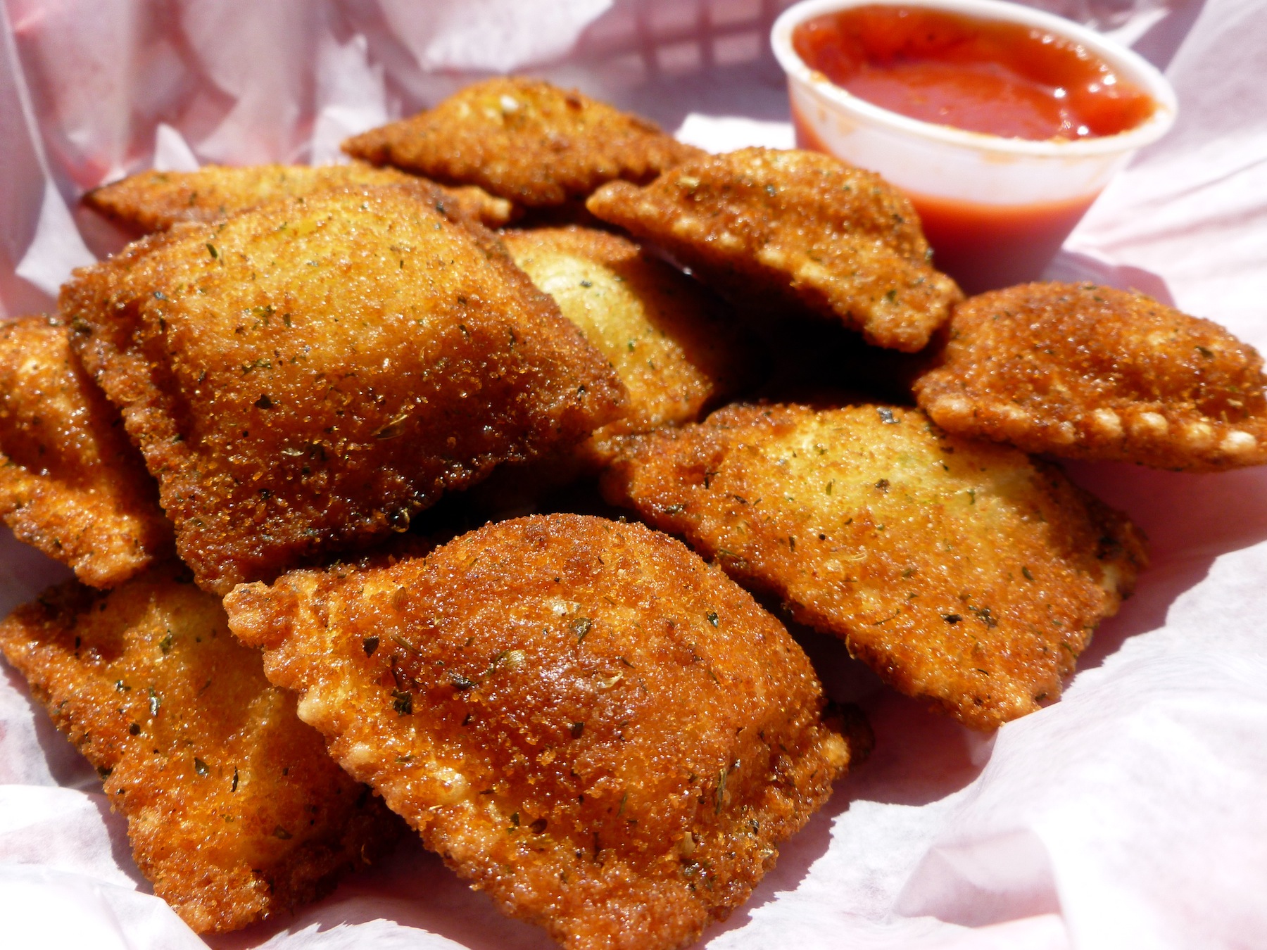 Order Fried Breaded Cheese Ravioli food online from Pizza Shuttle store, Milwaukee on bringmethat.com