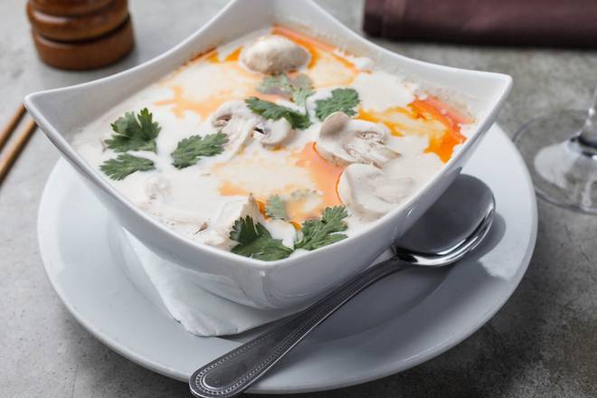 Order Tom Kha Chicken Bowl food online from SukhoThai on Royal St. store, New Orleans on bringmethat.com