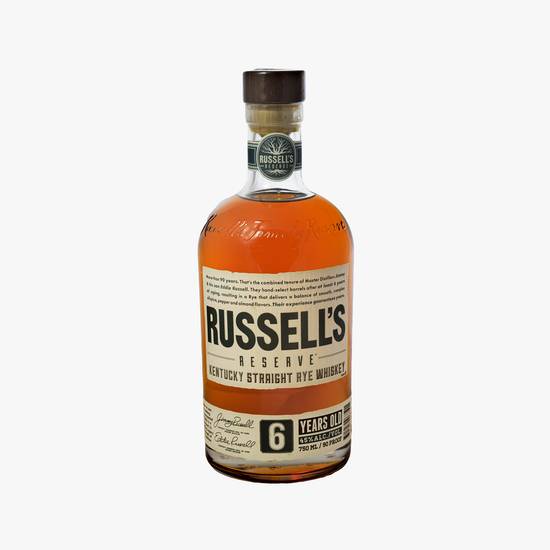 Order Russell's Reserve Kentucky Straight Rye Whiskey Aged 6 Years food online from Hillside Liquor store, Rancho Palos Verdes on bringmethat.com