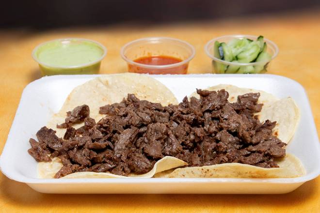 Order Sirloin Tacos food online from Tacos Don Cuco store, El Paso on bringmethat.com