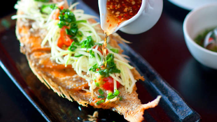 Order Fried Red Snapper Ginger Sauce food online from Luck thai store, Brooklyn on bringmethat.com