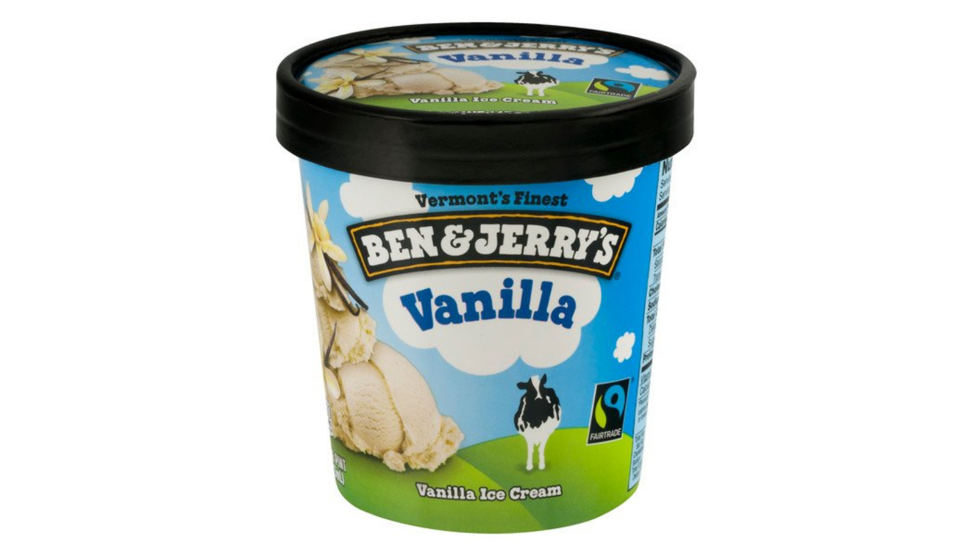 Order Ben & Jerry's Vanilla Ice Cream 16oz Carton food online from Foodland Liquor store, Santa Ana on bringmethat.com