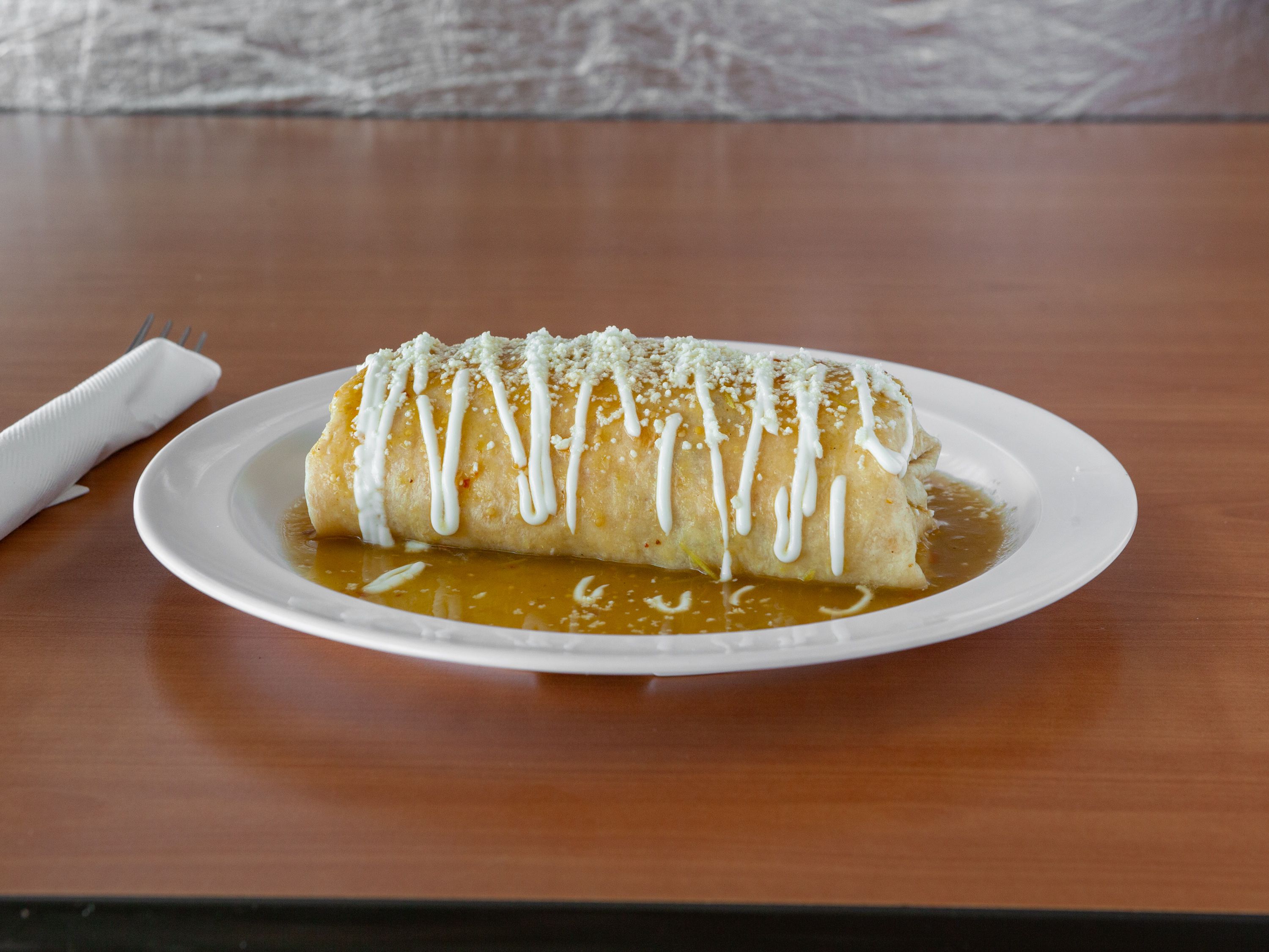 Order Chesty Chorizo Wet Burrito food online from No Toro Cafe store, Artesia on bringmethat.com