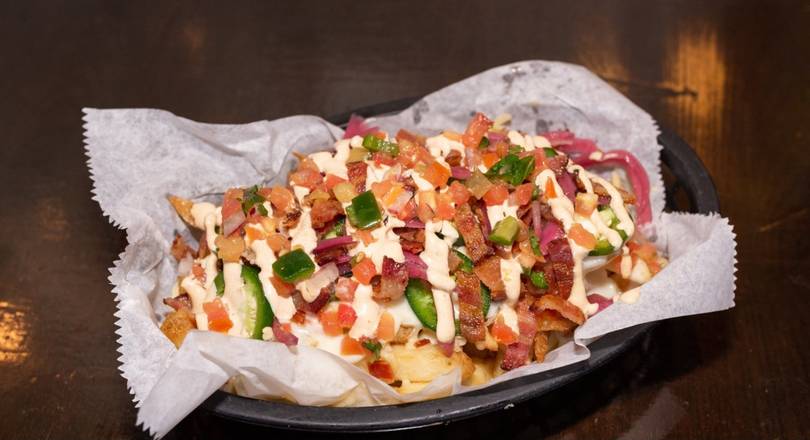 Order Loaded Nacho Fries food online from New Wave Burrito Bar store, Huntington on bringmethat.com