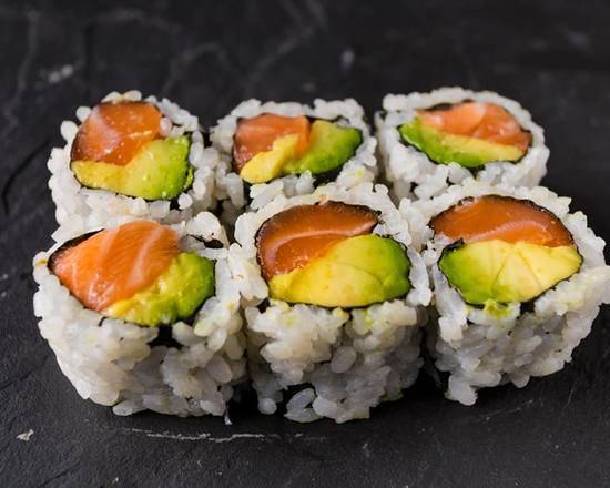 Order Salmon Avocado Roll food online from Fushimi Japanese Cuisine store, Brooklyn on bringmethat.com