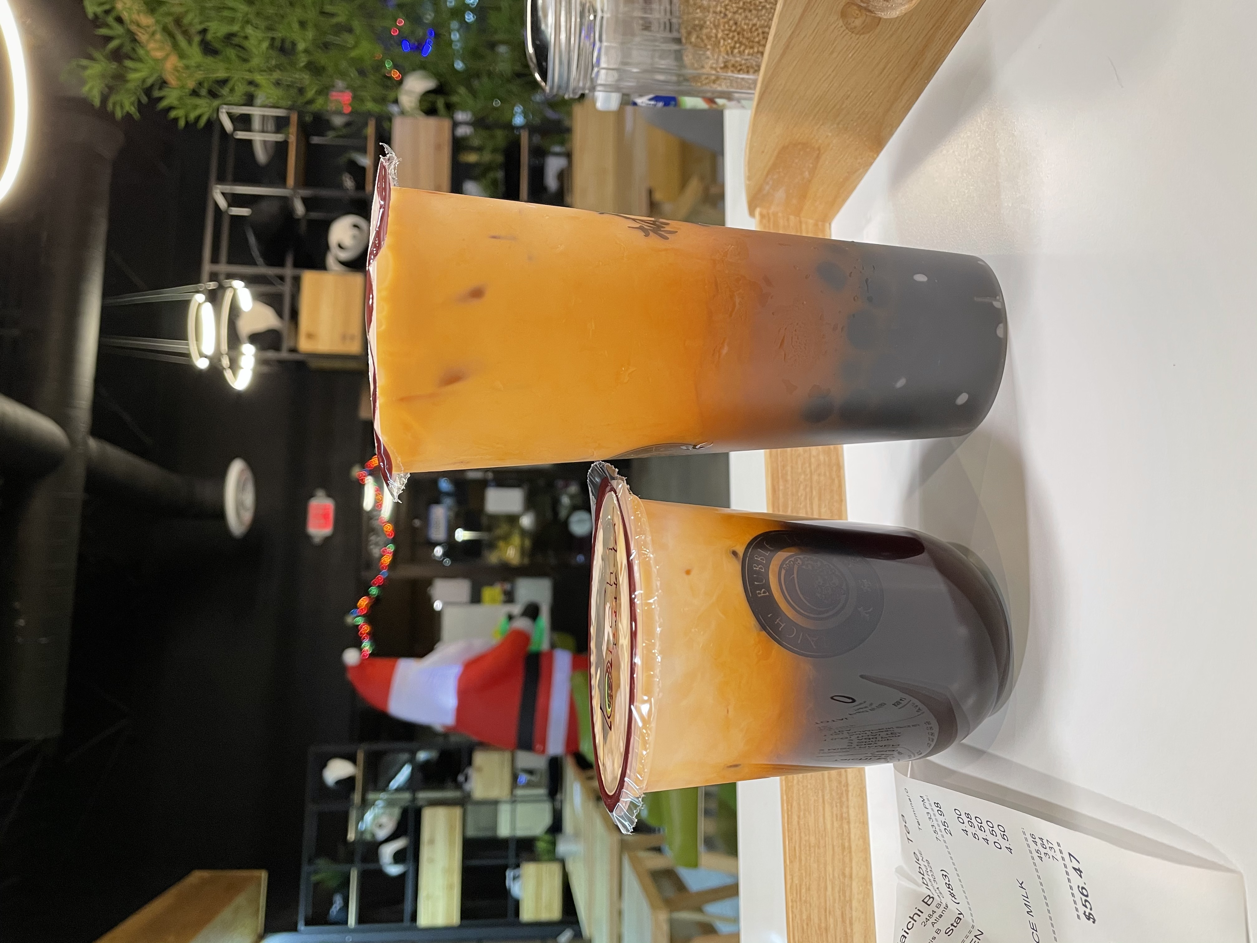 Order Thai ice Tea(cold only)(less sugar or no sugar is not an option) food online from Taichi Bubble Tea store, Atlanta on bringmethat.com