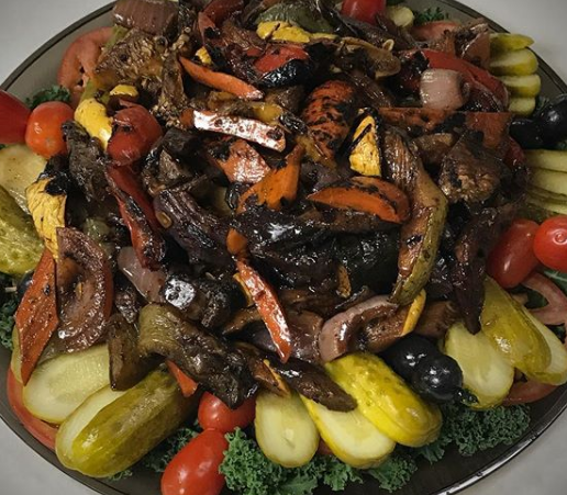 Order 1/2 lb. Grilled Vegetable Salad with Balsamic food online from Howard Beach Bagel Cafe store, Howard Beach on bringmethat.com