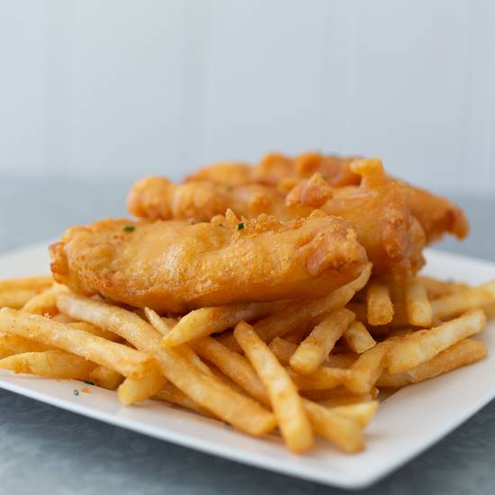 Order Beer Battered Fish & Chips food online from Crazy Fish Grill & Market store, Los Angeles on bringmethat.com