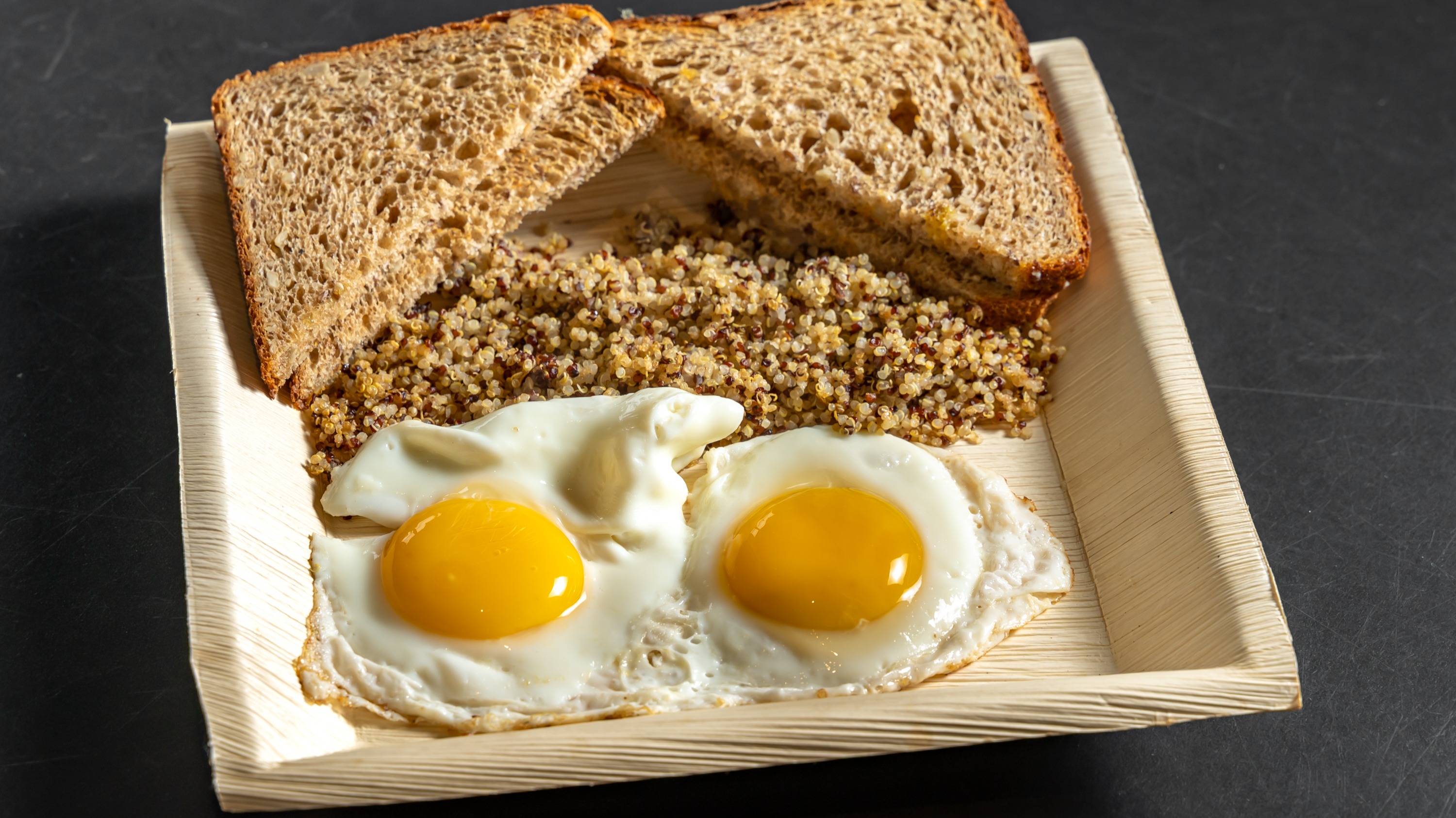 Order 2 Eggs Any Style Platter with Quinoa food online from Veritable store, New York on bringmethat.com