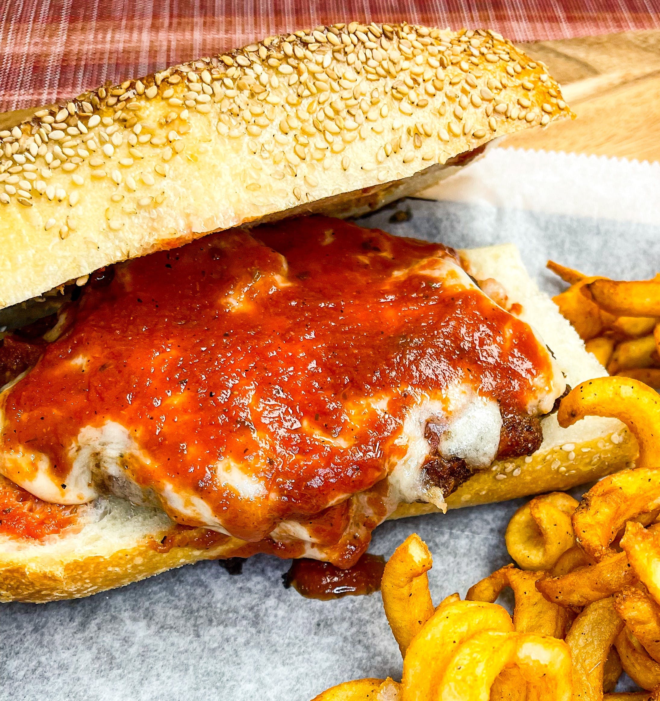 Order Chicken Parm - Only One Size food online from Romans Pizza Pasta House store, Philadelphia on bringmethat.com