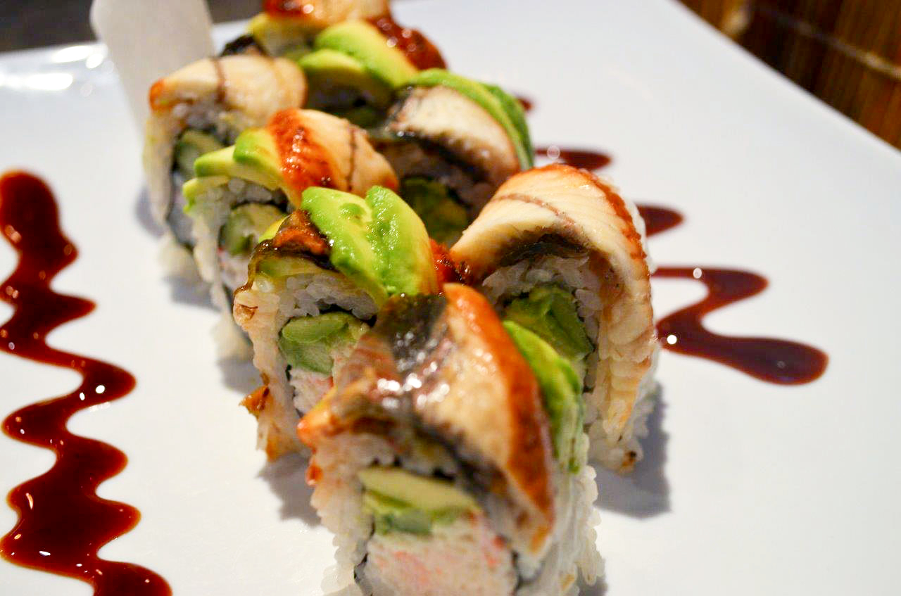 Order Dragon Roll food online from Kino Sushi store, Los Angeles on bringmethat.com