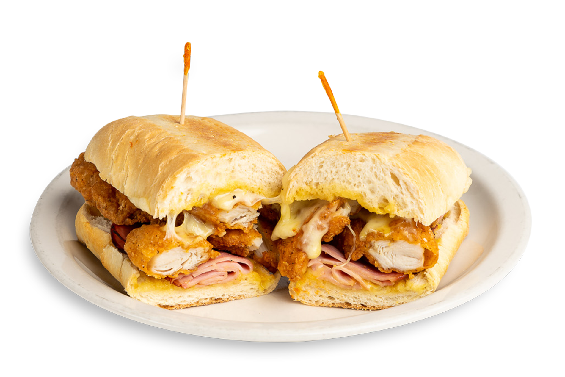 Order Chicken Cordon Bleu Hot Sub food online from Glass Nickel Pizza Co. - East store, Madison on bringmethat.com