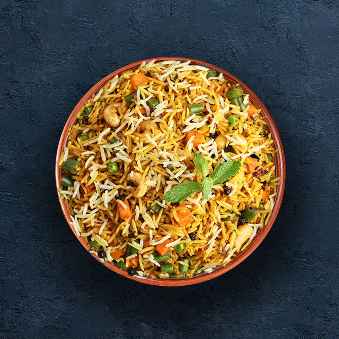 Order 'Licious Veggie Biryani food online from Ministry Of Curry store, Fort Collins on bringmethat.com