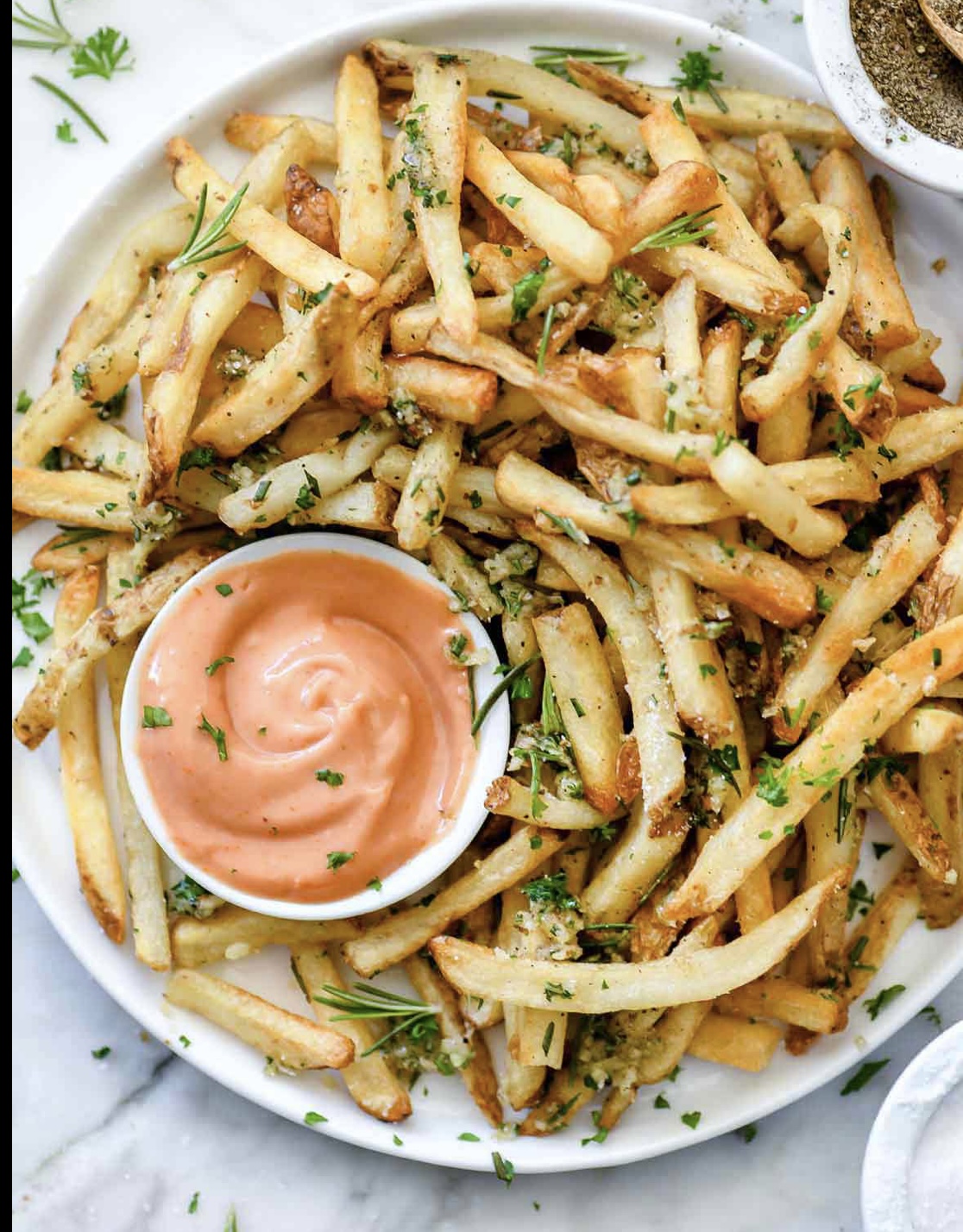 Order Garlic Fries food online from Good health cafe store, New York on bringmethat.com